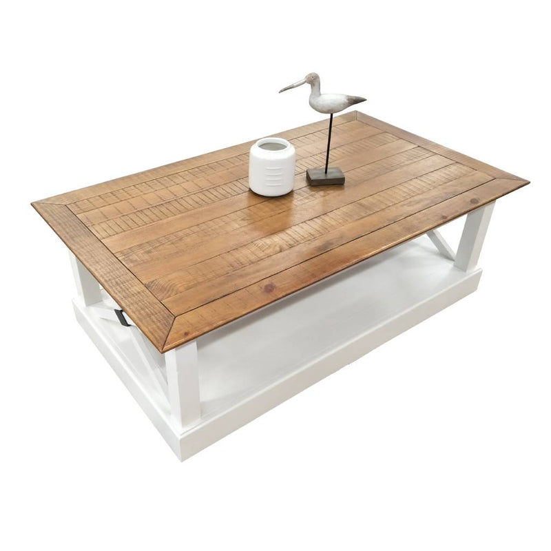 Sahara Coffee Table 120x70x40cm-Choc/Wht