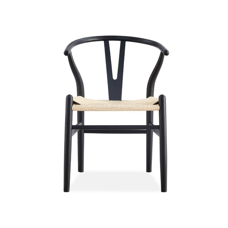 Wishbone Din Chair 56x57x78cm-Blk/Natural