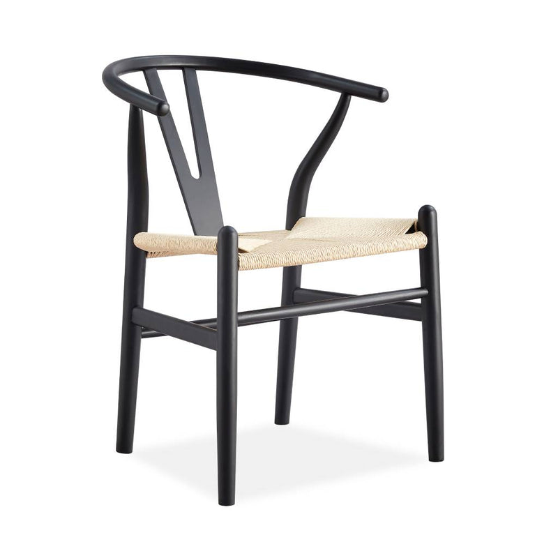 Wishbone Din Chair 56x57x78cm-Blk/Natural