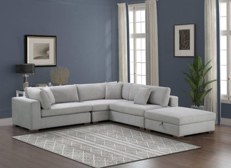 Cameo Fab 5seater W/strg Ott Mod Lou-grey(4pc)