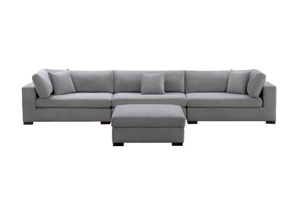 Cameo Fab 5seater W/strg Ott Mod Lou-grey(4pc)