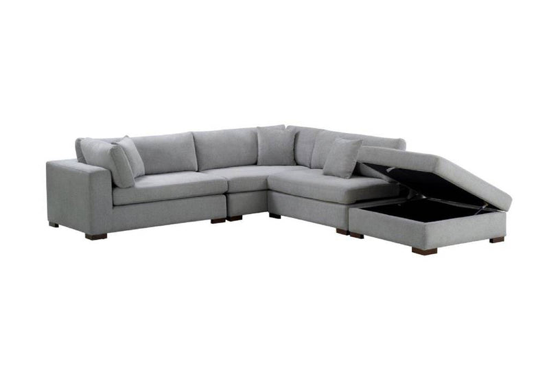 Cameo Fab 5seater W/strg Ott Mod Lou-grey(4pc)