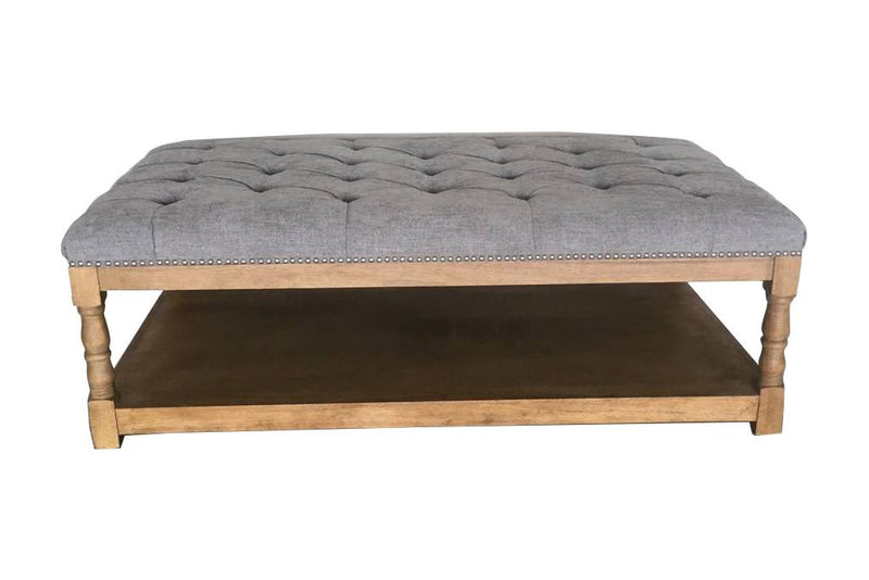 Frankie Fab Ottoman With Shelf 150x90x50cm-Steel