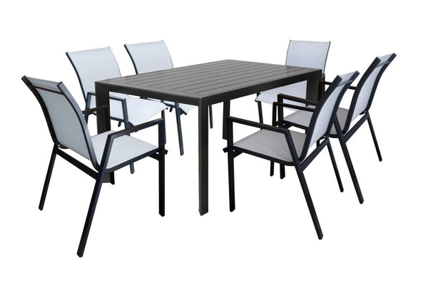 Tori Out 7pc Outdoor Dining Set -Charcoal Grey 2pc