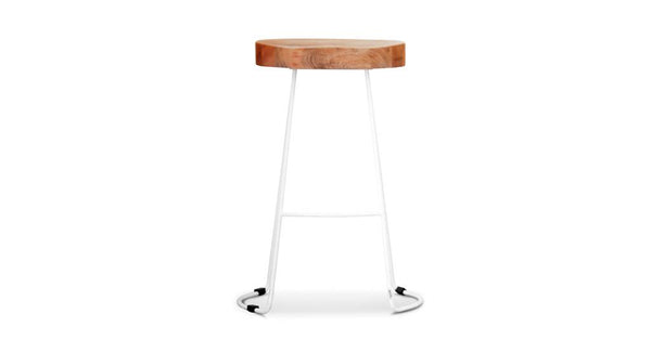 Tractor Stool 46x40x68cm White Metal Base