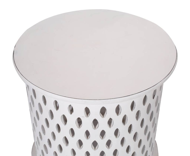 Mosaic Round Side Table 45x45x45cm-White